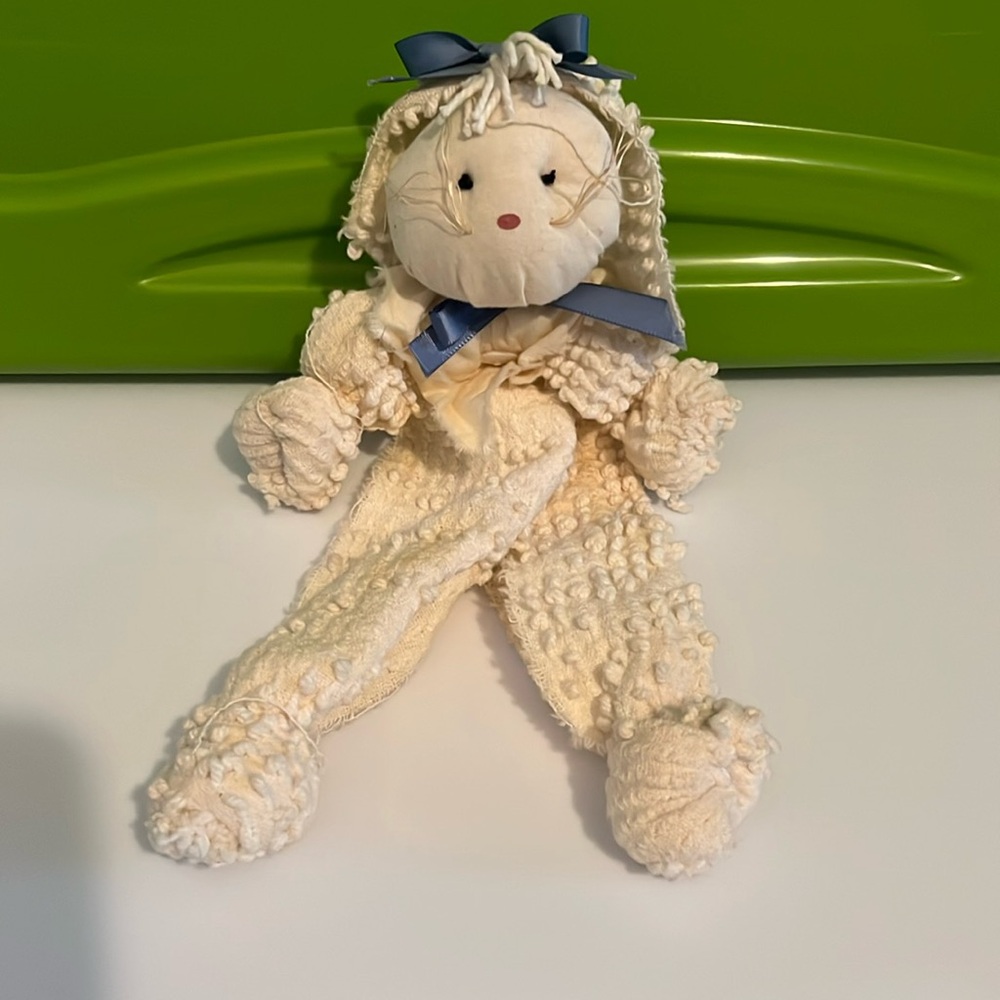 Bunny with blue bow